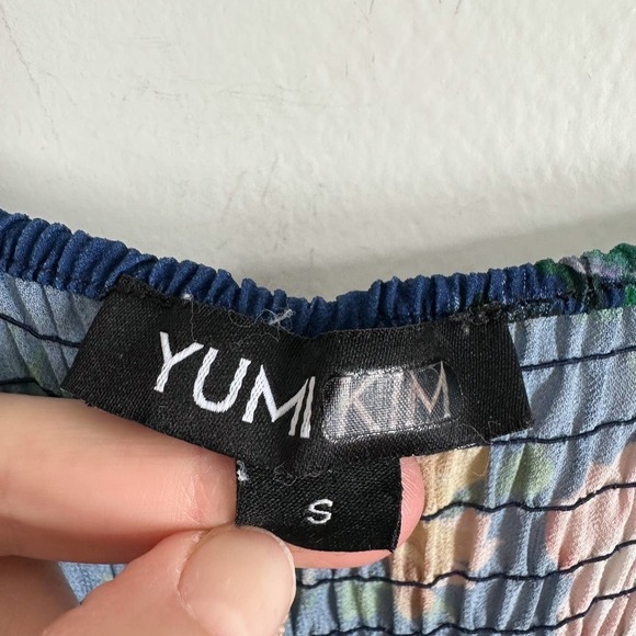 Yumi Kim Blue Darling Floral Tiered Maxi Dress sz Small - Picture 14 of 14